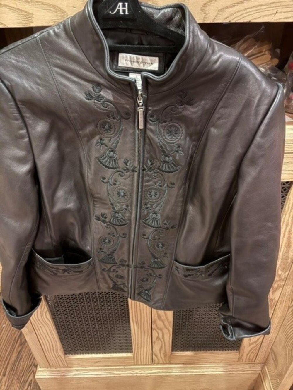 Preston & York Leather zip up Jacket